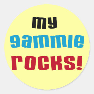 Meine Gammie Rocks T-Shirts und Geschenke Runder Aufkleber