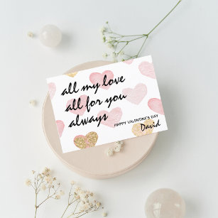 Meine ganze Liebe poetisch-romantische Herzen Postkarte