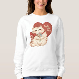 Meine ganze Liebe Tabby-Katze Sweatshirt