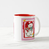 Meine ganze Liebevalentine-Katzen-Tasse Zweifarbige Tasse (VorderseiteRechts)