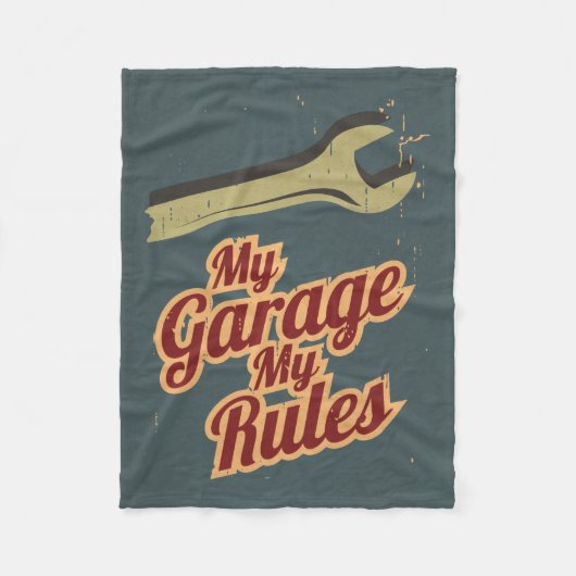 Meine Garage meine Regeln Fleecedecke (Vorderseite)