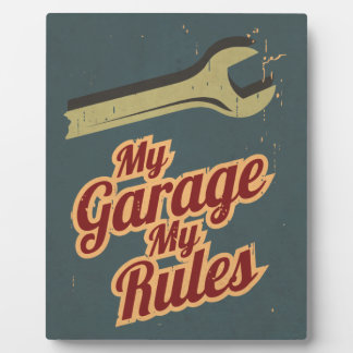 Meine Garage - Meine Regeln Fotoplatte