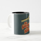 Meine Garage meine Regeln Zweifarbige Tasse (Vorderseite Links)