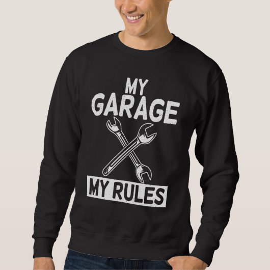 Meine Garage repariert Mechanik Sweatshirt (Vorderseite)