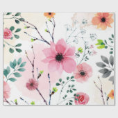 Meine Garden-Blume (Aquarelltechnik) Geschenkpapier (Flach)