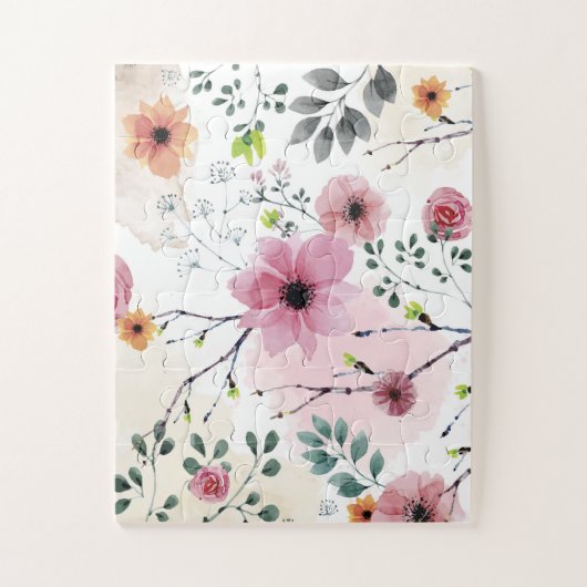 Meine Garden-Blume (Aquarelltechnik) Puzzle (Vertikal)
