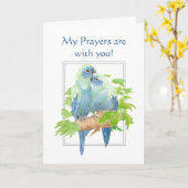 Meine Gebete sind bei dir, Ermutigungsschrift Karte (Gelbe Blume)