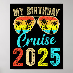 Meine Geburtstagskreuzfahrt 2025 Party Kreuzfahrt Poster