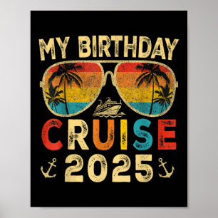 Meine Geburtstagsreise 2025 Party Kreuzfahrt Gebur Poster