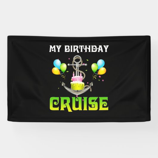Meine Geburtstagsreise - Funny Cruise Banner (Horizontal)