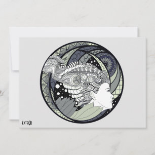Meine Gedanken. Abstrakte Kunst. Grafik Einladung