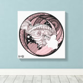 Meine Gedanken. Abstrakte Kunst. Grafik Leinwanddruck (Insitu (Holzboden))