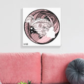 Meine Gedanken. Abstrakte Kunst. Grafik Leinwanddruck (Insitu (Wohnzimmer))