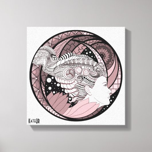 Meine Gedanken. Abstrakte Kunst. Grafik Leinwanddruck (Vorderseite)