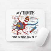 Meine Gedanken entkommen mir gelegentlich Mousepad (Mit Mouse)