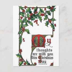 Meine Gedanken sind bei Ihnen an diesem Weihnachts Postkarte