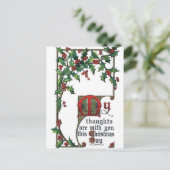 Meine Gedanken sind heute Weihnachten bei dir Postkarte (Stehend Vorderseite)