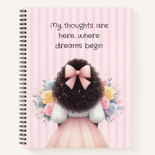 "Meine Gedanken sind hier, wo Träume beginnen.Note Notizblock (Vorderseite)