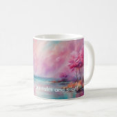 Meine Gedanken sind ruhig und still. Mantra Kaffeetasse (VorderseiteRechts)