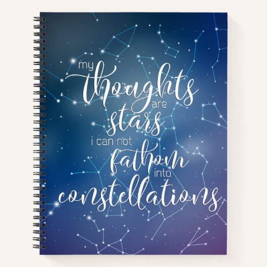 Meine Gedanken sind Sterne Notizblock (Vorderseite)