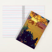 Meine Gedichte warmen Sonnenaufgang Wasserfarbenwe Notizblock (Innen)