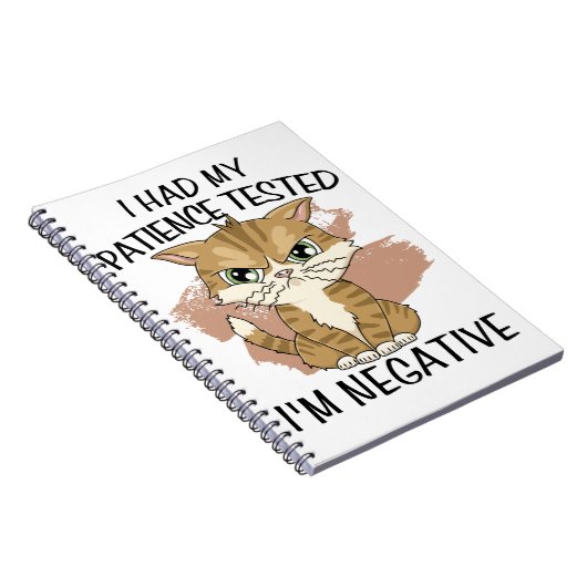 Meine Geduld wurde getestet, ich war negativ Notizblock (Rechte Seite)