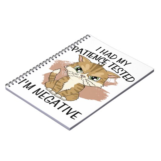 Meine Geduld wurde getestet, ich war negativ Notizblock (Linke Seite)