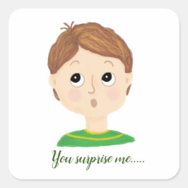 Meine Gefühle Emotionstabelle Quadratischer Aufkleber