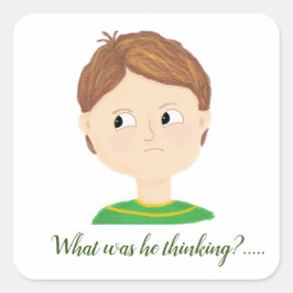 Meine Gefühle Emotionstabelle Quadratischer Aufkleber