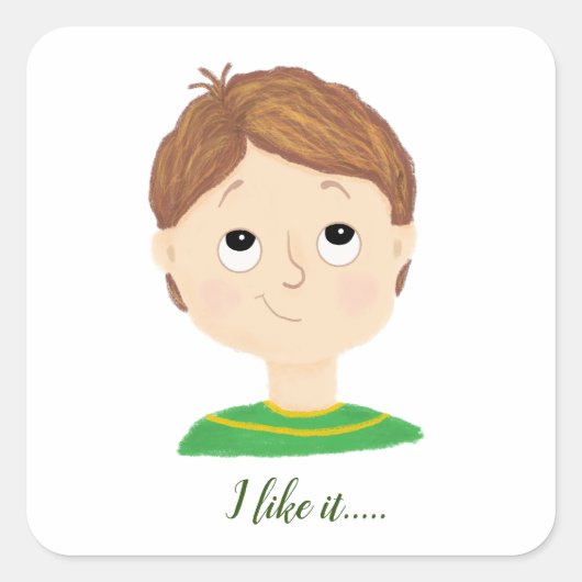 Meine Gefühle Emotionstabelle Quadratischer Aufkleber (Vorderseite)