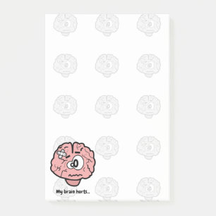 Meine Gehirn-Schmerzen Post-it Klebezettel