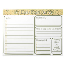 Meine Gehirnspinne zu tun Liste Notizblock