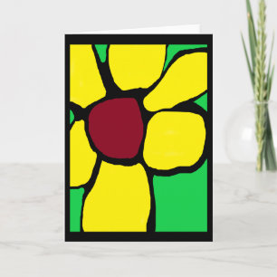Meine gelbe Abstrakte Blume Karte