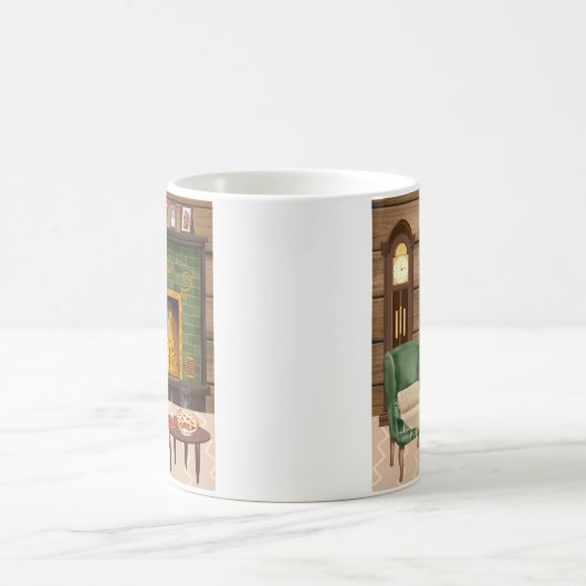 Meine gemütliche Hütte. Beide Bilder Kaffeetasse (Mittel)