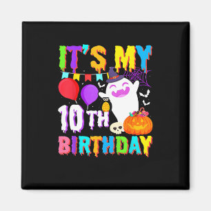 Meine Geschenke zum 10. Geburtstag Geister-Kürbis- Magnet