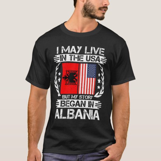 Meine Geschichte begann in Albanien T-Shirt (Vorderseite)