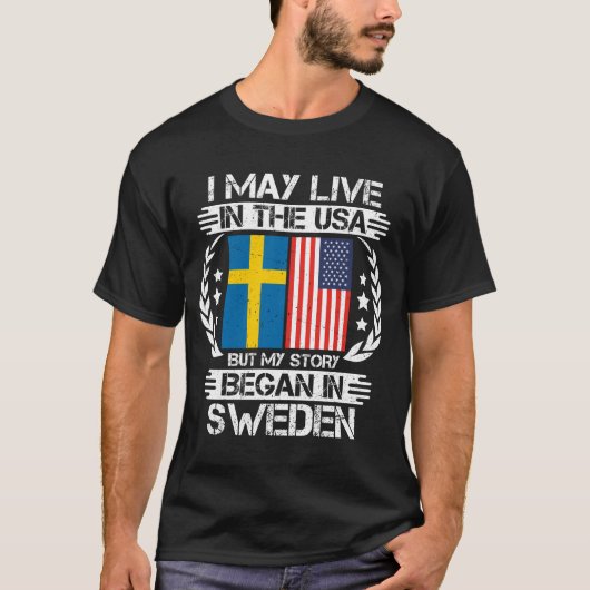 Meine Geschichte begann in Schweden T-Shirt (Vorderseite)
