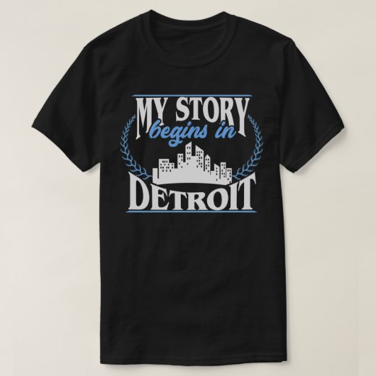 Meine Geschichte beginnt in Detroit Pullover (Design vorne)