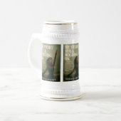 Meine Geschichte hält noch an Stein Bierglas (Vorderseite Links)