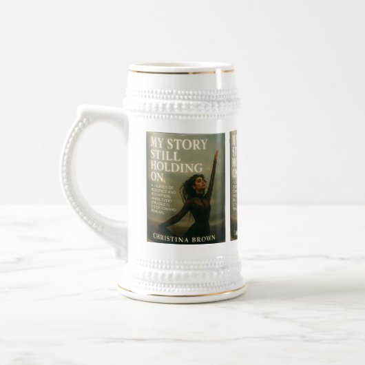 Meine Geschichte hält noch an Stein Bierglas (Links)