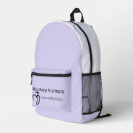 Meine Geschichte ist einfach Bedruckter Rucksack