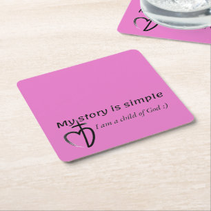 Meine Geschichte ist einfach Rechteckiger Pappuntersetzer