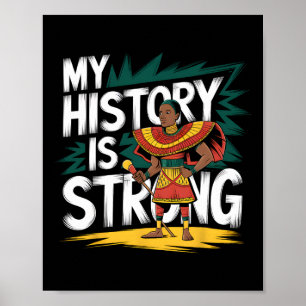 Meine Geschichte ist stark Schwarze Geschichte Mon Poster