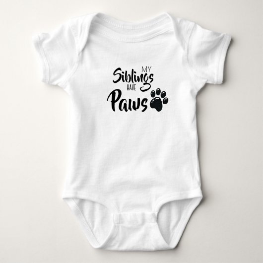 Meine Geschwister haben Paws Baby Strampler (Vorderseite)