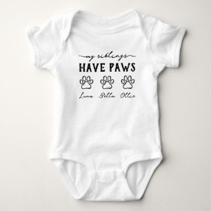 Meine Geschwister haben Pfoten Benutzerdefinierte Baby Strampler