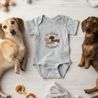 Meine Geschwister sind Dackeln ADD Dackel NAMES Ba Baby Strampler