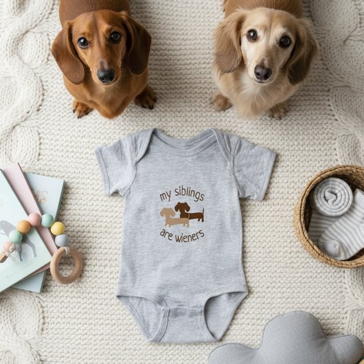 Meine Geschwister sind Dackeln Dackeln Baby Baby Strampler