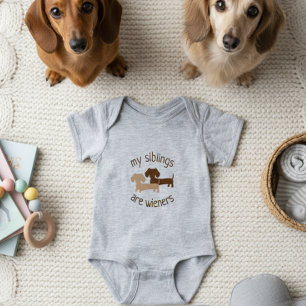 Meine Geschwister sind Dackeln Dackeln Baby Strampler