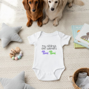 Meine Geschwister sind Dackeln Doppelte Dackel Baby Strampler