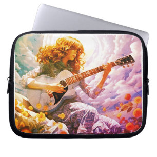 Meine Gitarre im Sturm spielen 10" Laptopschutzhülle